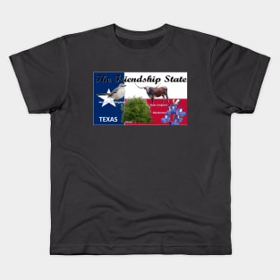 Texas State Flag and Symbols Kids T-Shirt